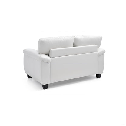 Gallant loveseat by HouseOfZazla in white with a hardwood frame and pocketed coil cushions on Tampa Home & Garden Store