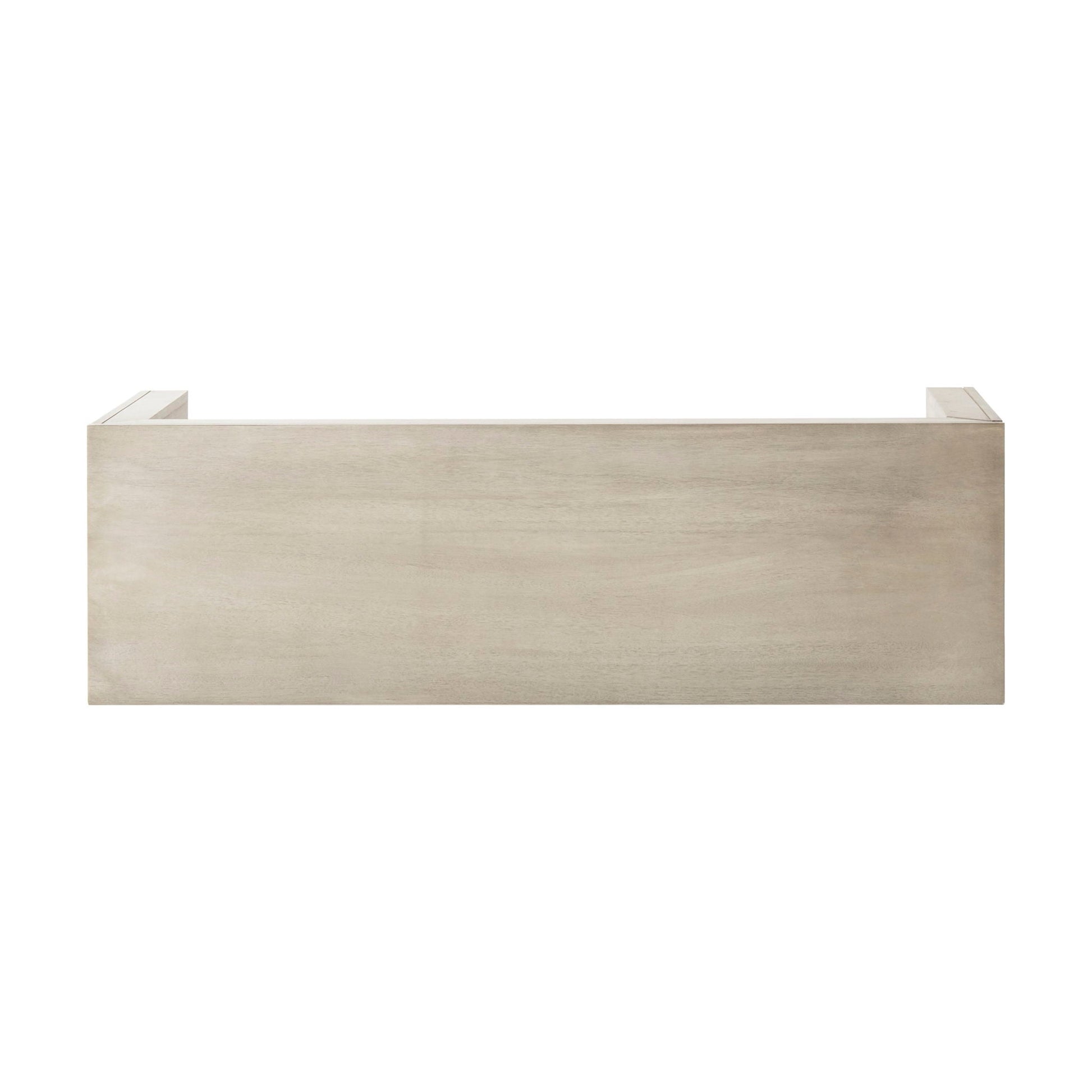 Acacia Wood Dining Bench farmhouse style with a light wash finish for outdoor use on Tampa Home & Garden Store