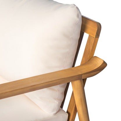 Solid Wood and Mid Century Outdoor Lounge Chair