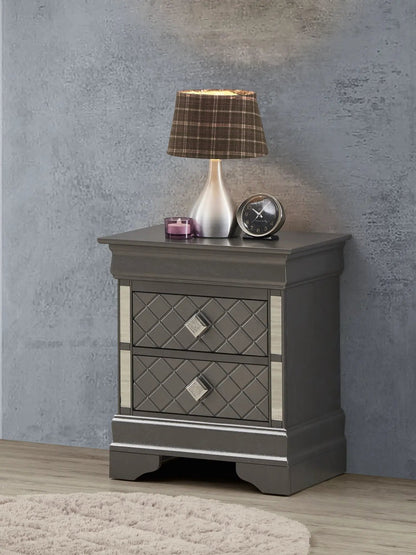 Verona Nightstand with Crystal Drawer Pulls