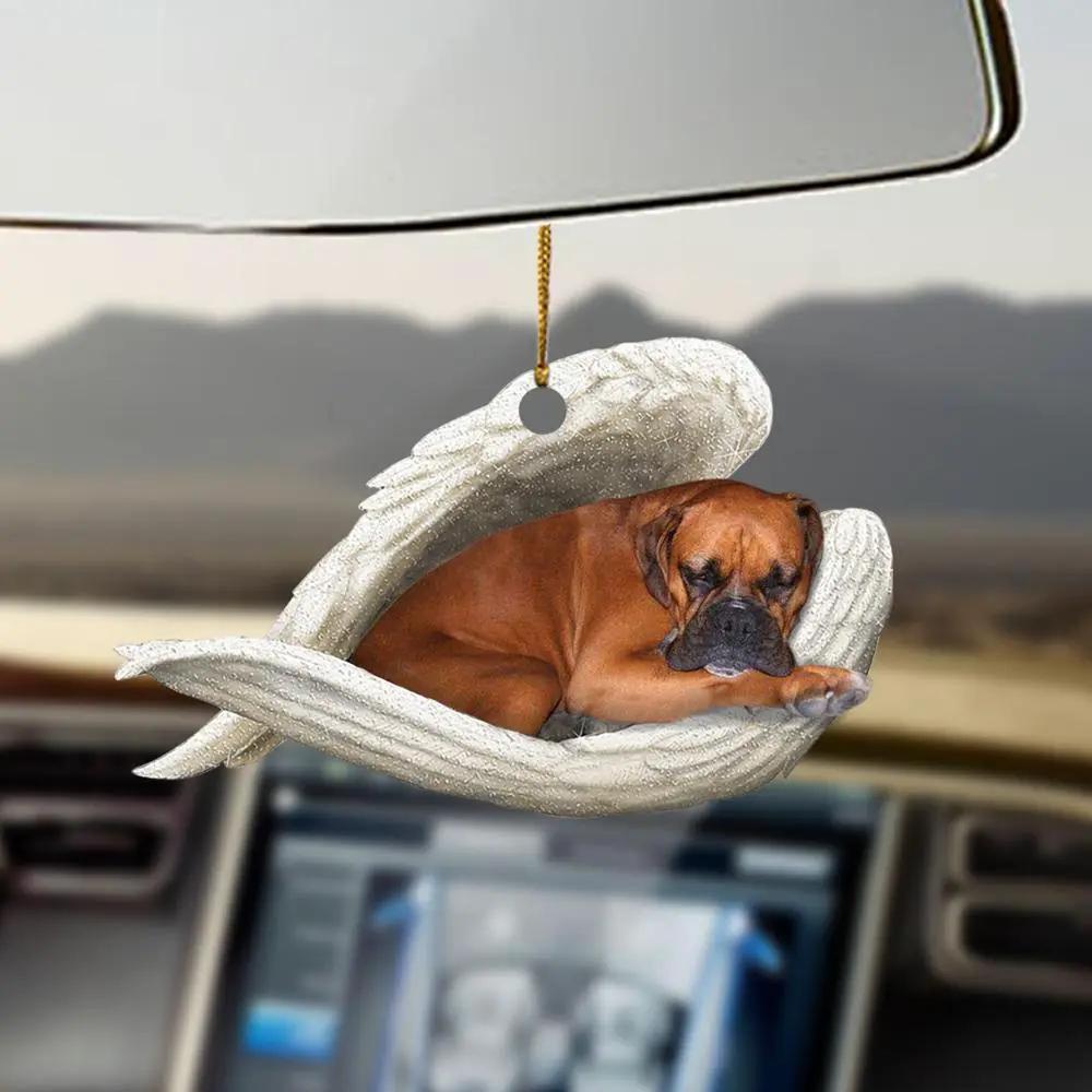Car Pendant Sleeping Dog Angel Decor Hanging