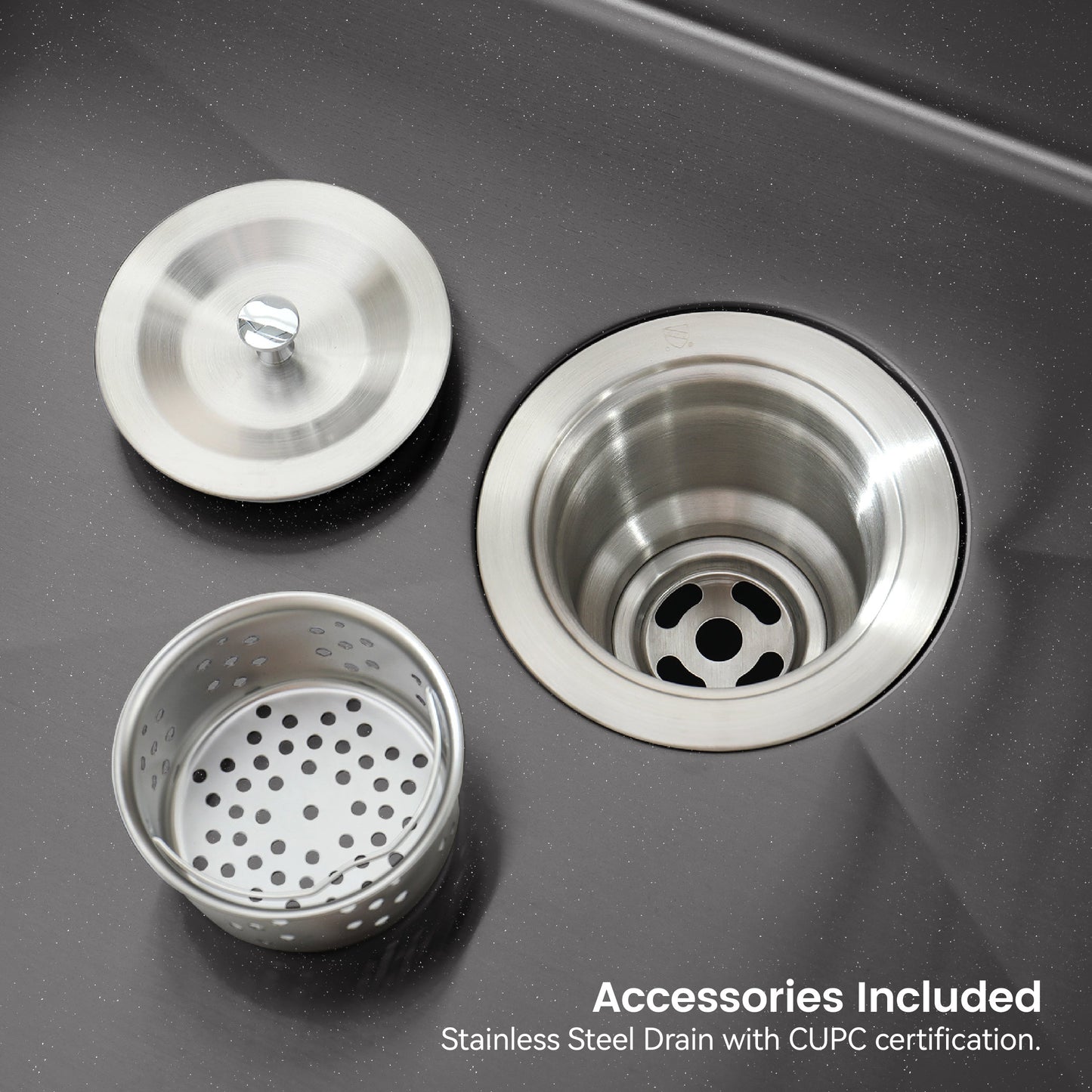 Stainless steel undermount handmade kitchen sink single bowl 23x19 with drain accessories on Tampa Home & Garden Store