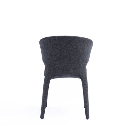 Conrad dining chair with metal frame in dark speckled blue upholstery on Tampa Home & Garden Store