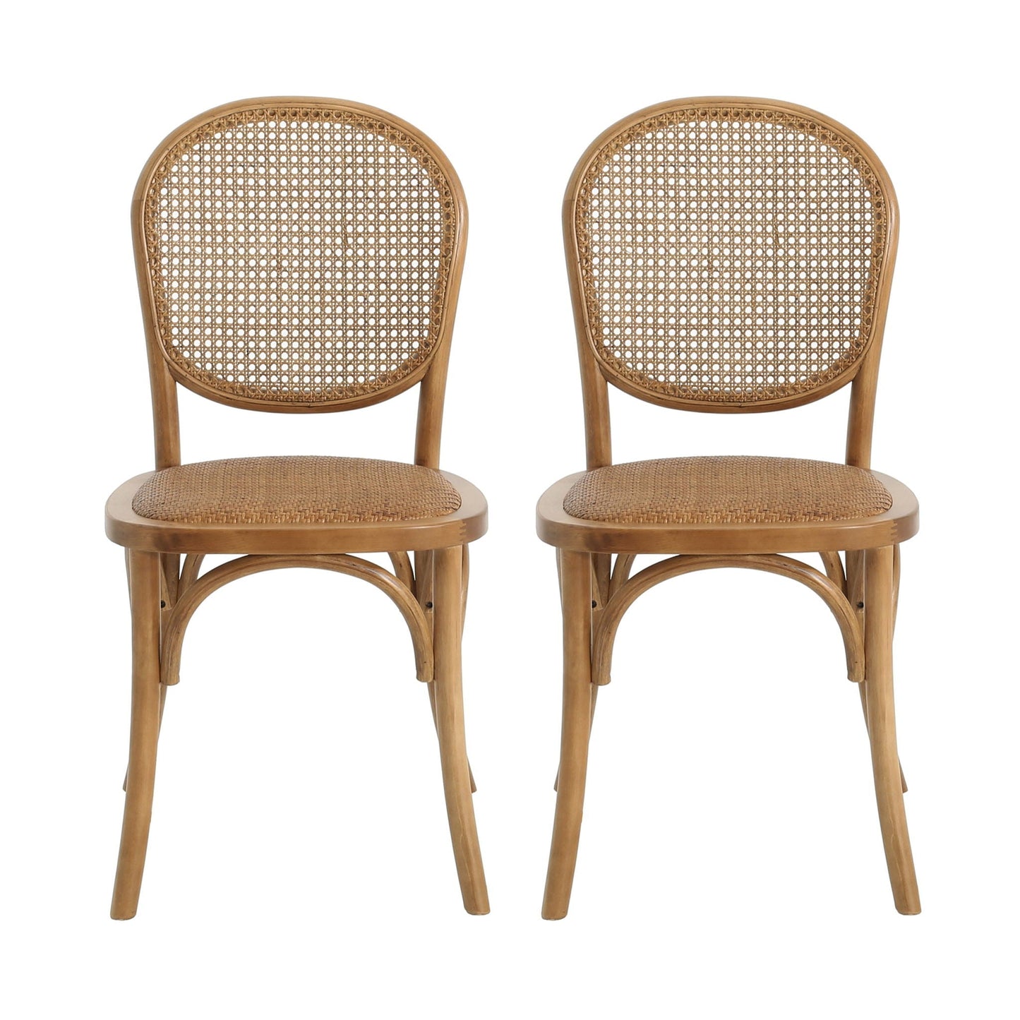 Vintage Style Dining Chairs set of 2 with caned backs and seats, HouseOfZazla on Tampa Home & Garden Store