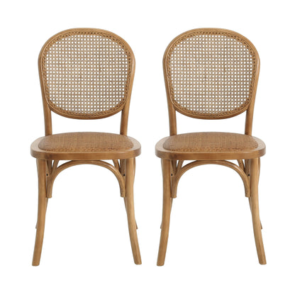 Vintage Style Dining Chairs set of 2 with caned backs and seats, HouseOfZazla on Tampa Home & Garden Store
