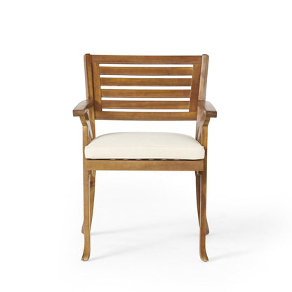 Acacia Wood Outdoor Dining Set with Coffee Table