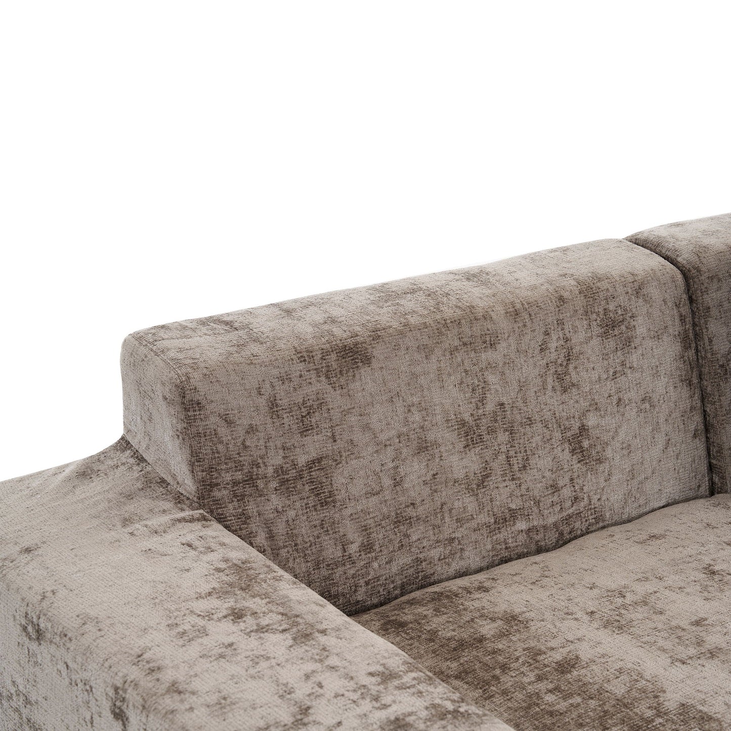 Modular Cloud Sectional Sofa Set, U-shaped couch with deep seat in beige textured fabric on Tampa Home & Garden Store