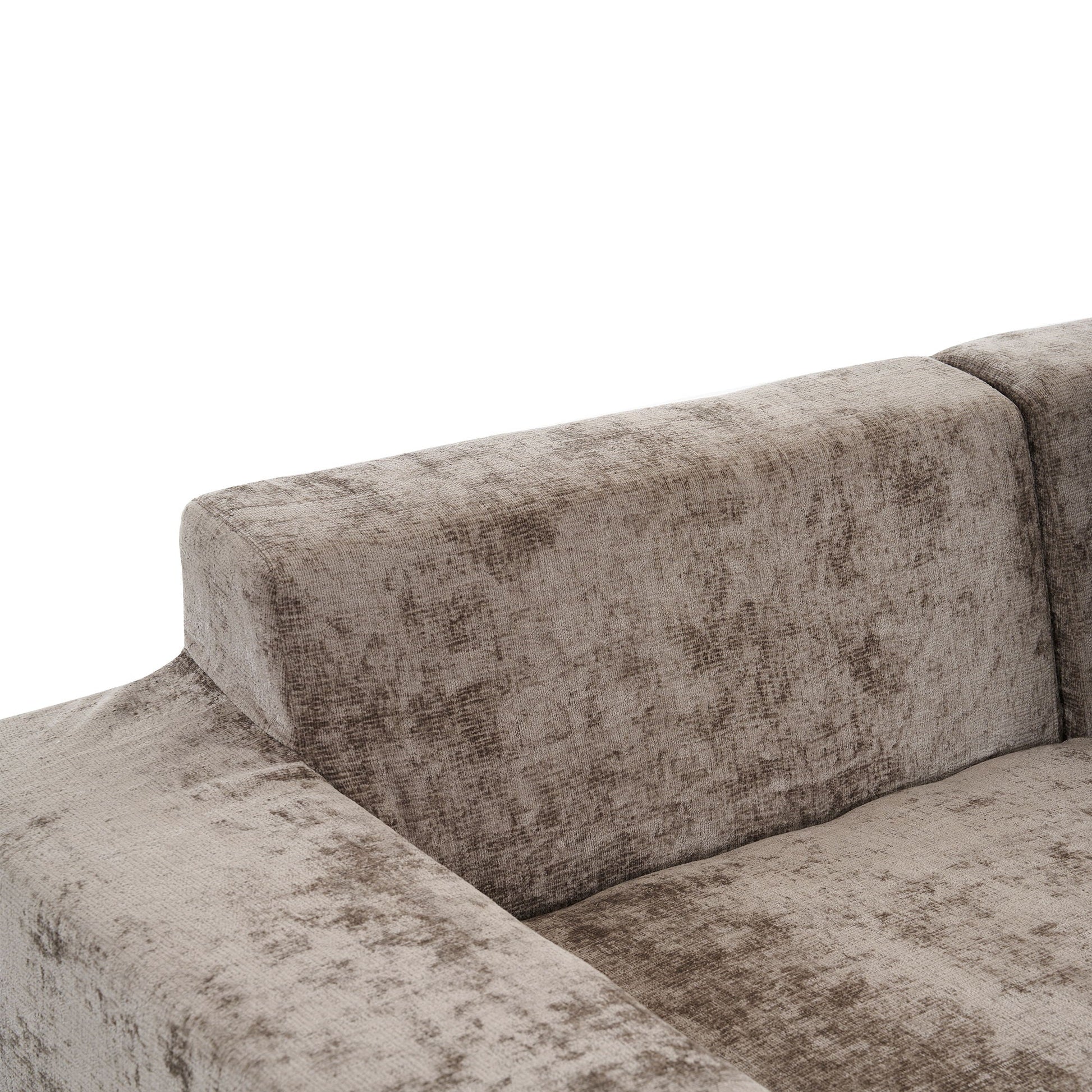 Modular Cloud Sectional Sofa Set, U-shaped couch with deep seat in beige textured fabric on Tampa Home & Garden Store