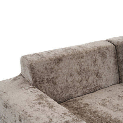 Modular Cloud Sectional Sofa Set, U-shaped couch with deep seat in beige textured fabric on Tampa Home & Garden Store