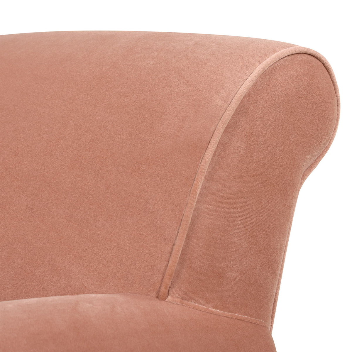 Accent Arm Chair velvet blush pink with piped edge by HouseOfZazla on Tampa Home & Garden Store