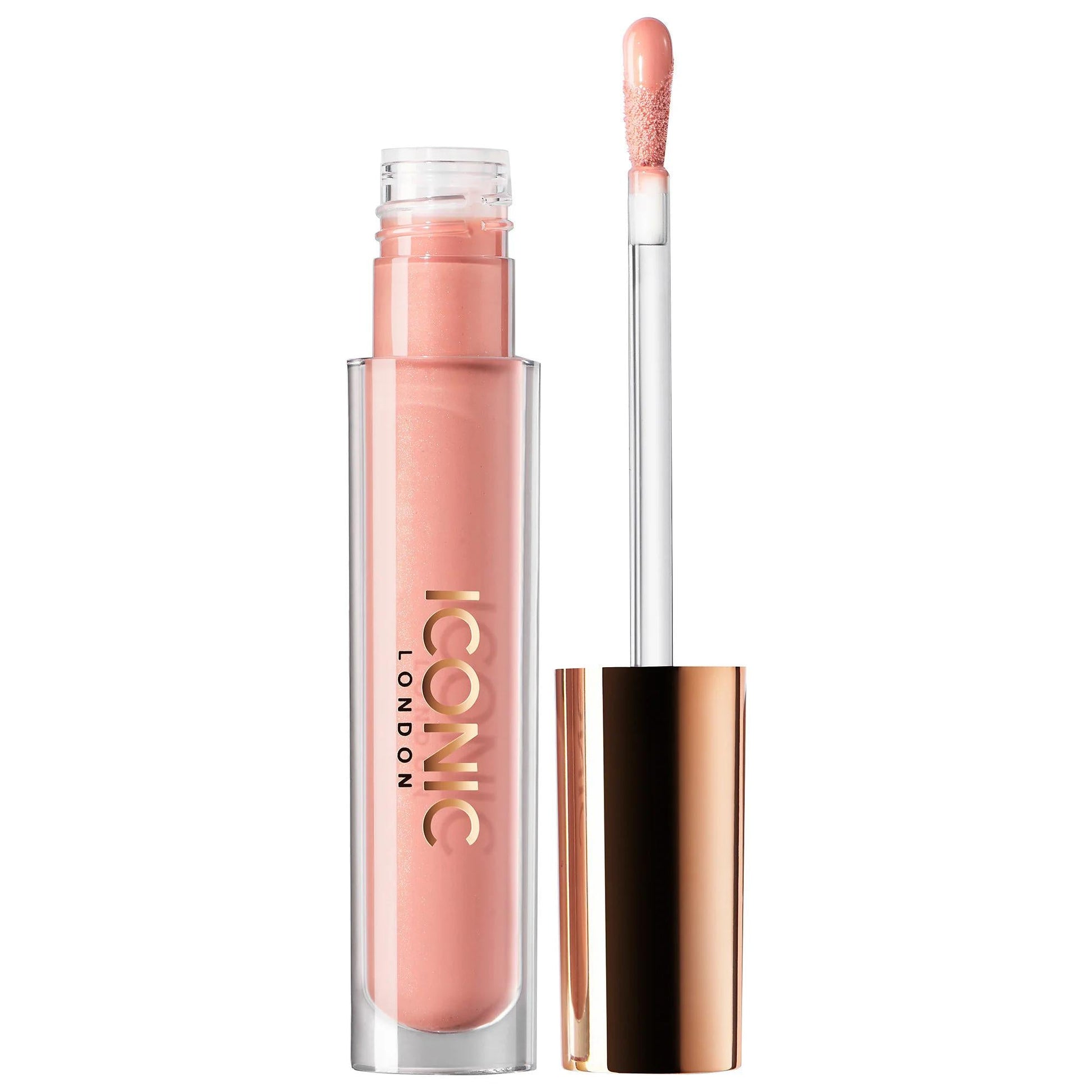 Drunk Elephant Lip Plumping Gloss peach pink lip gloss with wand applicator on Tampa Home & Garden Store