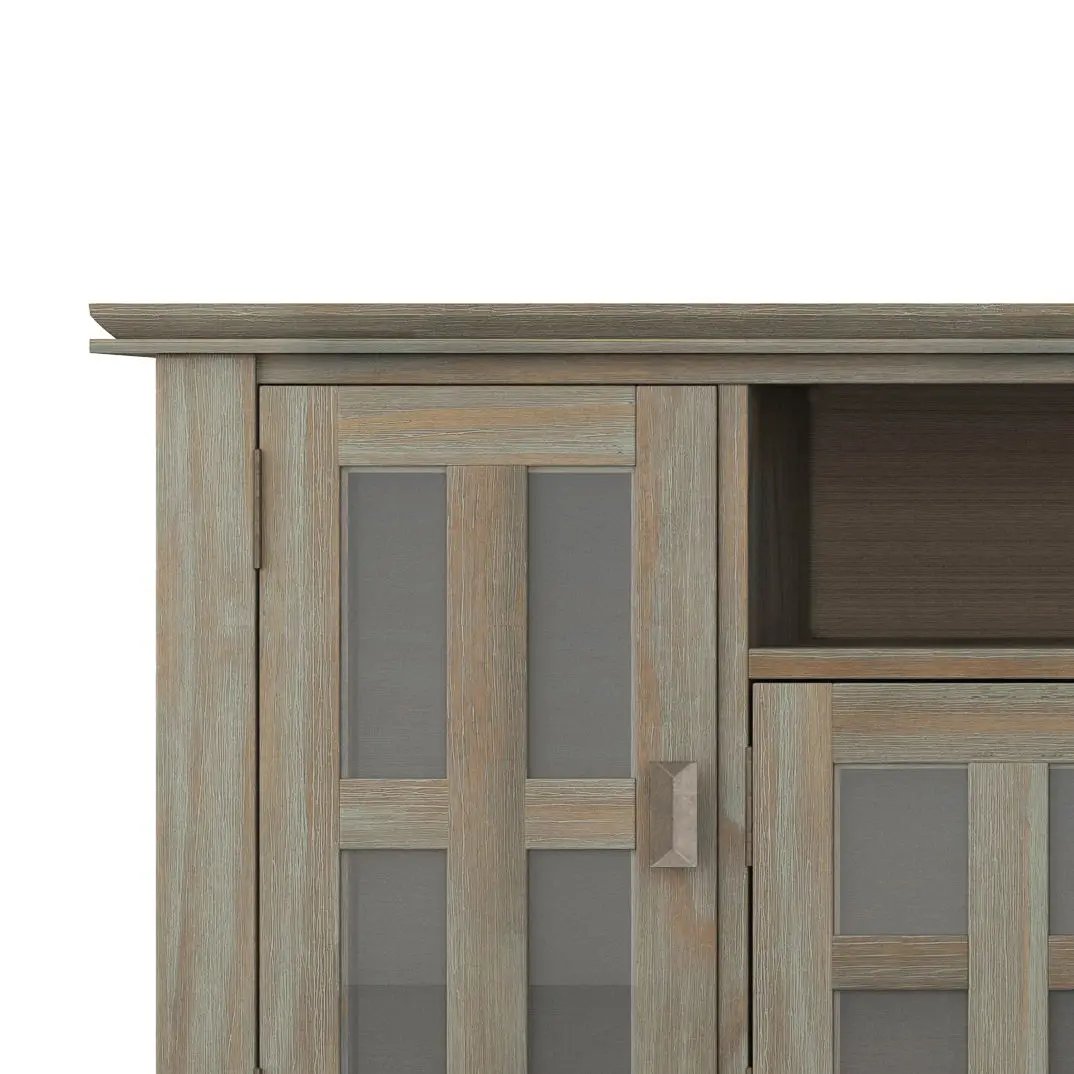Artisan Tv Media Stand Glass Doors and Drawers