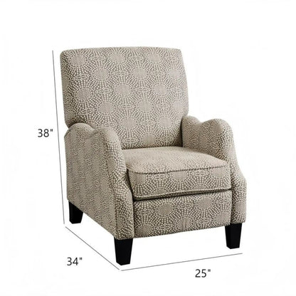 Hoffman Push Back Recliner Beige Multi Chair