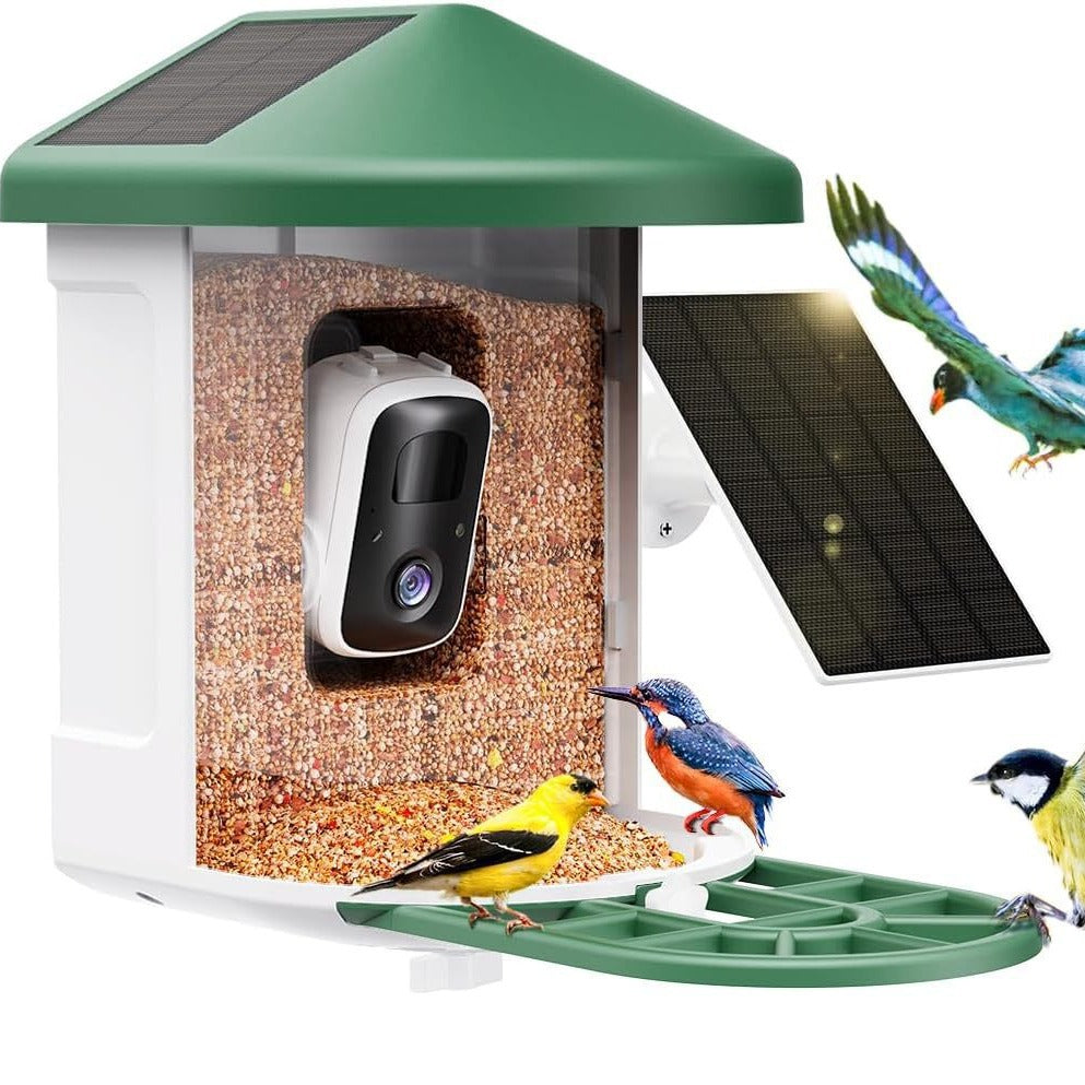 Smart Feeder Wireless Camera bird feeder with solar roof and green housing Sell My Stuff on Tampa Home & Garden Store