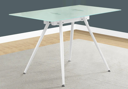 Tempered-glass computer desk with white metal angled legs for home office Unique Piece Furniture on Tampa Home & Garden Store