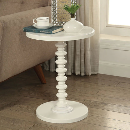 Acton Round Accent Table with Pedestal Base