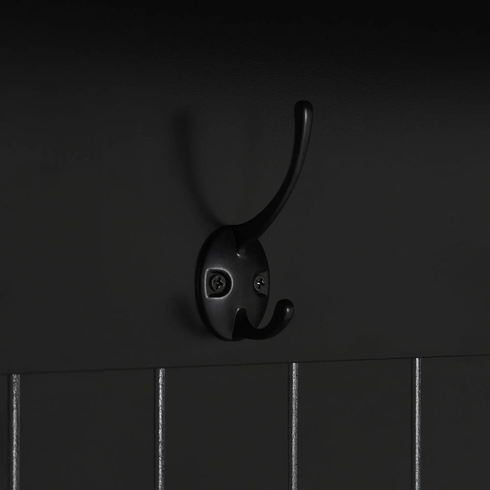 Entryway hall tree hook detail in black metal by Unique Piece Furniture on Tampa Home & Garden Store