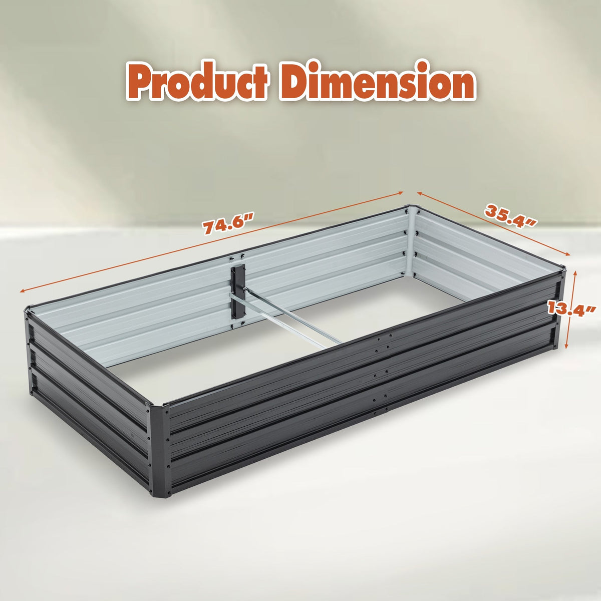 6x3x1 ft metal raised garden bed outdoor planter HouseOfZazla on Tampa Home & Garden Store