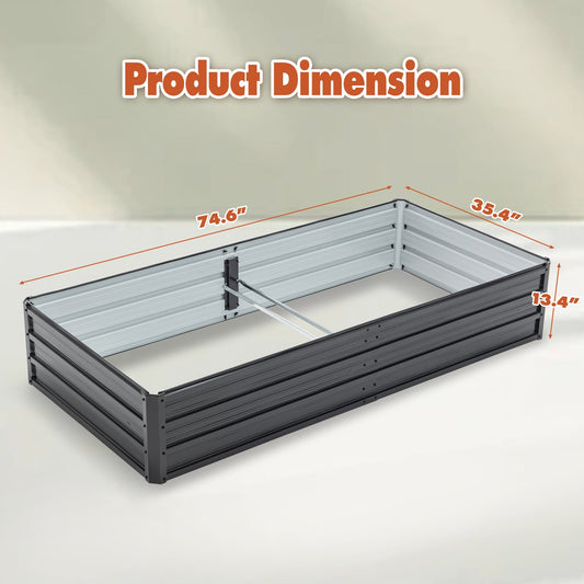 6x3x1 ft metal raised garden bed outdoor planter HouseOfZazla on Tampa Home & Garden Store
