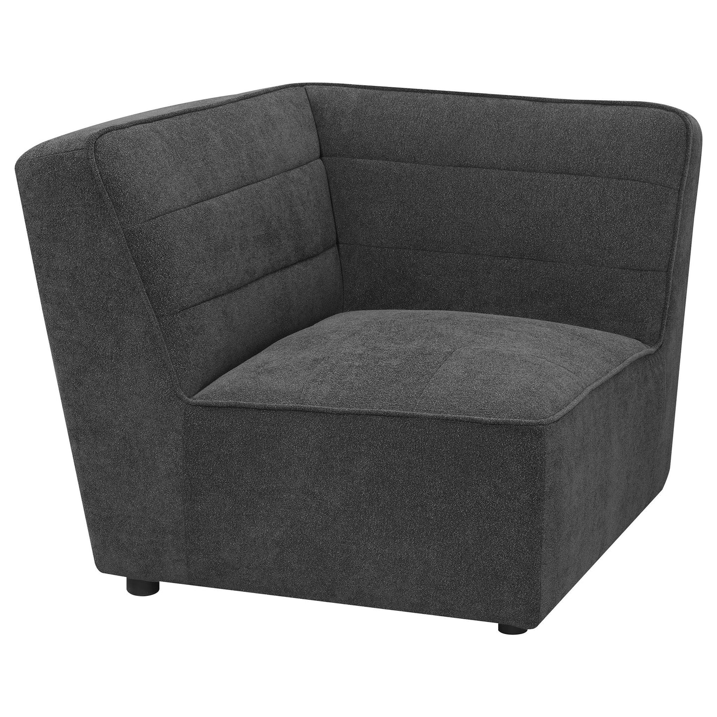 Vincent 6 Piece Modular Sectional charcoal fabric corner unit by HouseOfZazla on Tampa Home & Garden Store