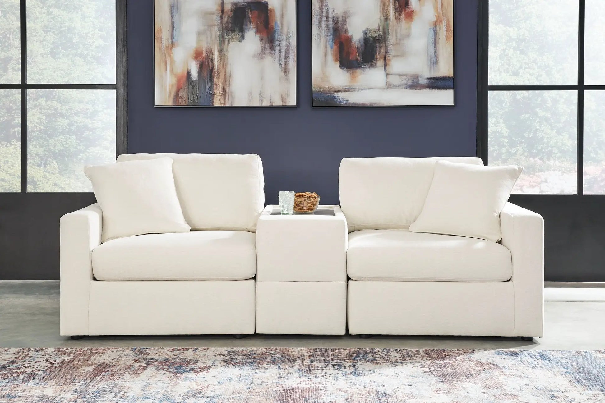 Modmax Sectional Oyster ivory cream upholstery by Unique Piece Furniture on Tampa Home & Garden Store