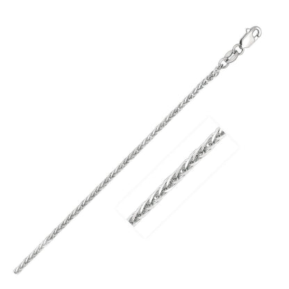 Necklace 14k white gold 1.8mm square wheat chain by Bids.com, lobster clasp on Tampa Home & Garden Store