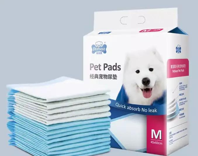 Pet Pads blue and white thickened absorbent training pads, Petbest brand, size M 45x60 cm on Tampa Home & Garden Store