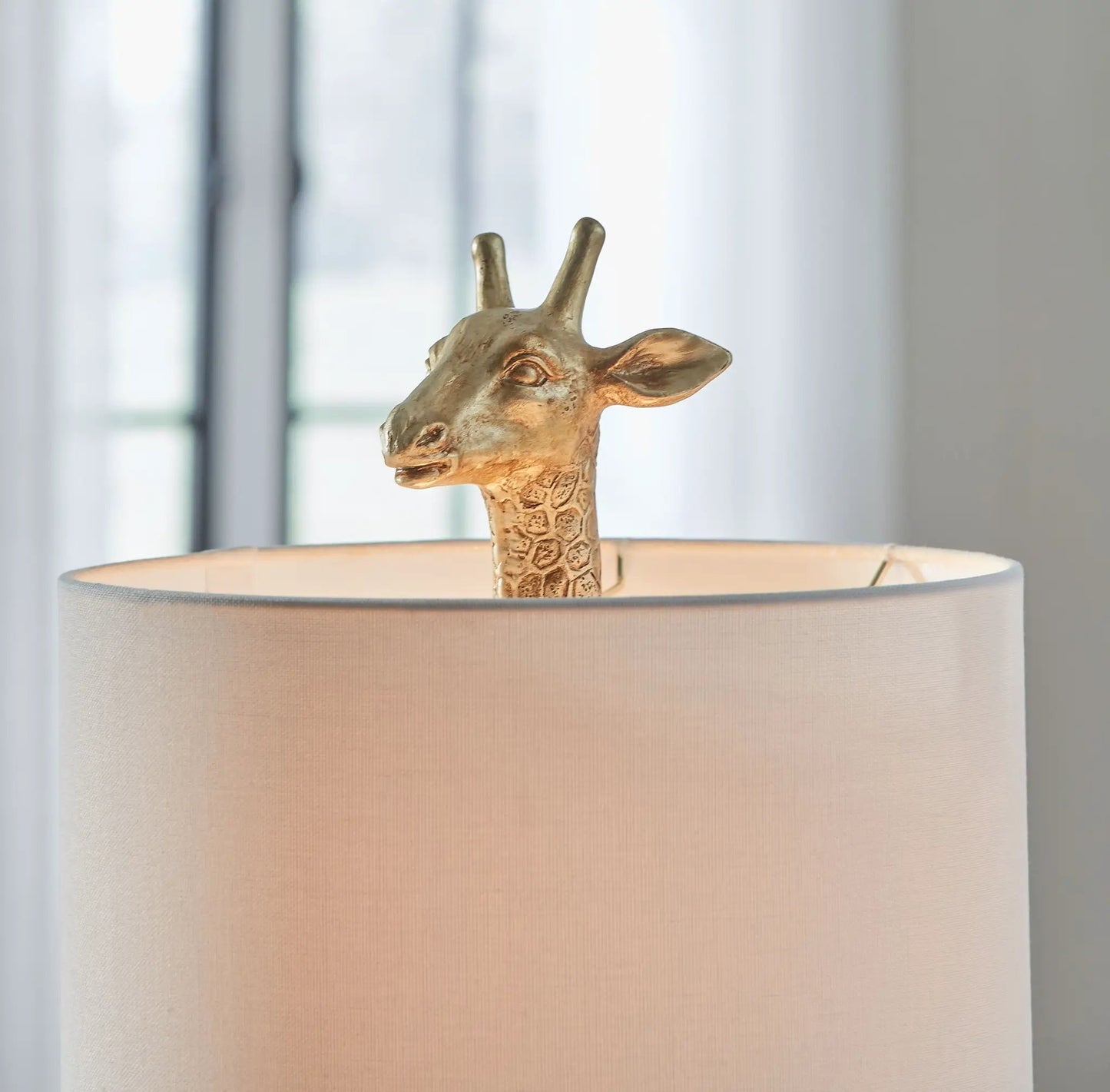 Ferrison Giraffe Table Lamp with Gold Finish