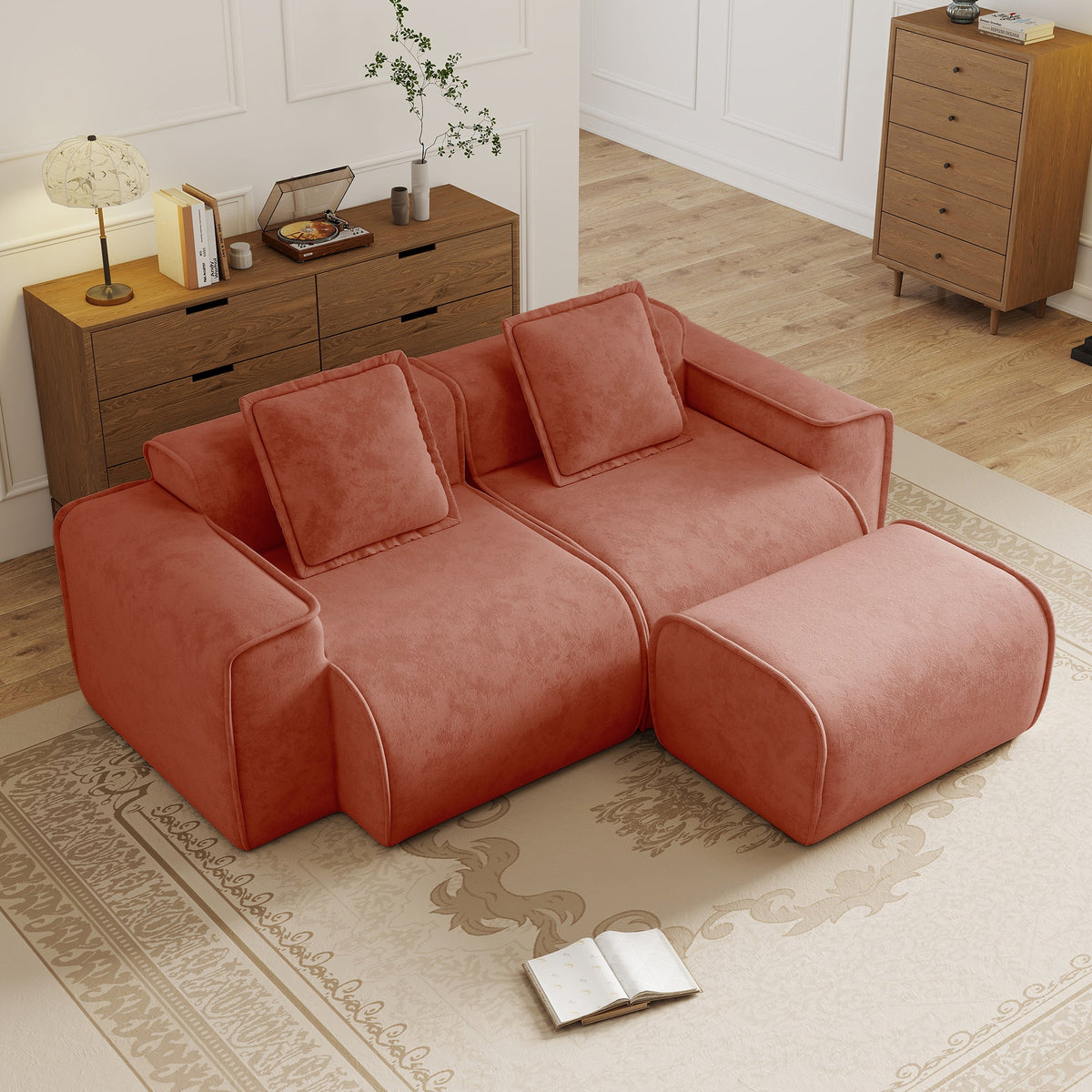 Elegant Velvet Modular Sofa And L Shape Sectional