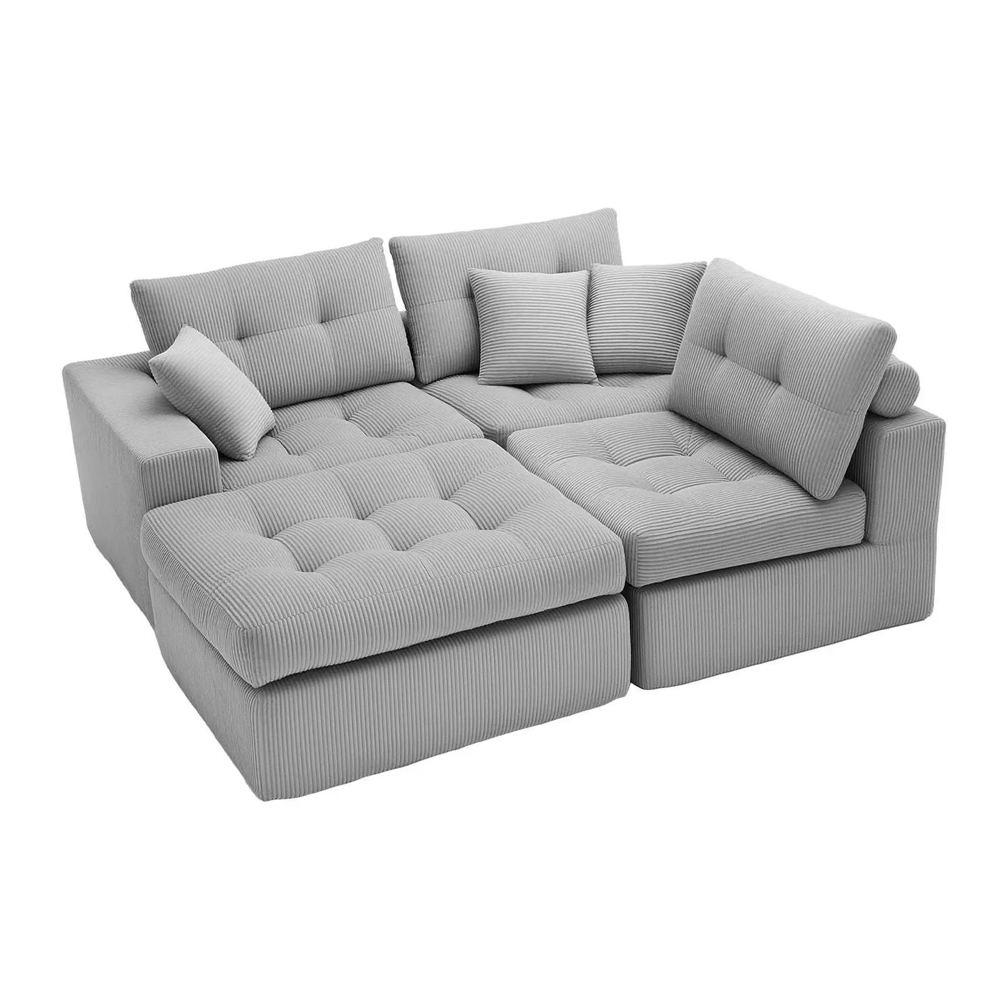 Corner Chaise L-Shaped Sectional Sofa Bed