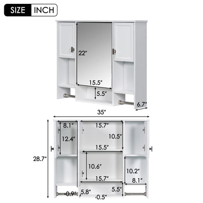 Wall Mounted Bathroom Cabinet and Mirror Shelf
