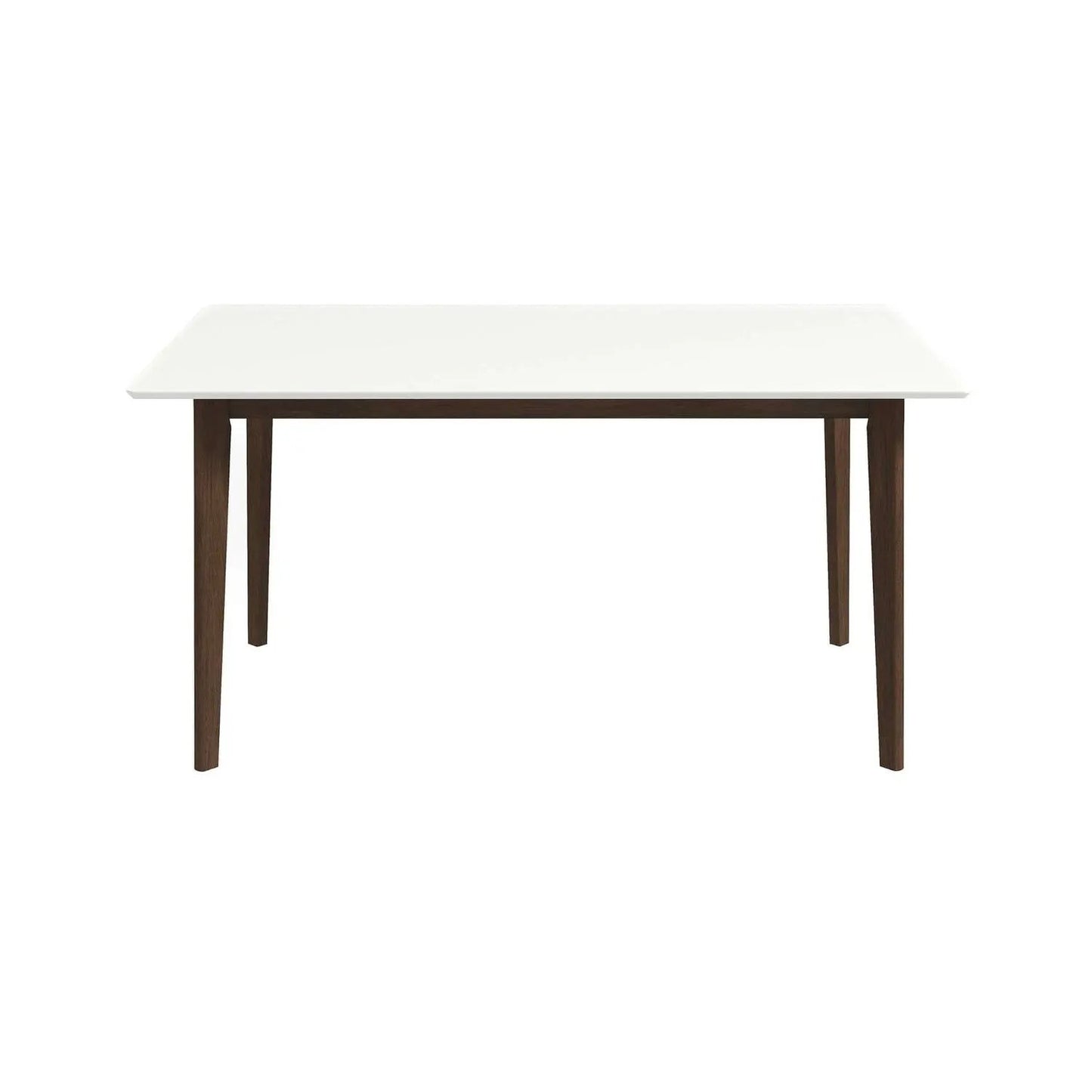 Carlos Dining Table in Solid Wood Brown Finish