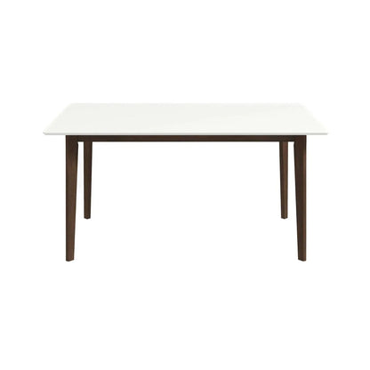 Carlos Dining Table in Solid Wood Brown Finish