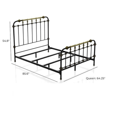 Transitional Metal Panel Bed and Accents