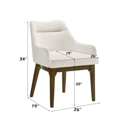 Kasha side chair set of 2 in beige fabric with oak wood legs on Tampa Home & Garden Store
