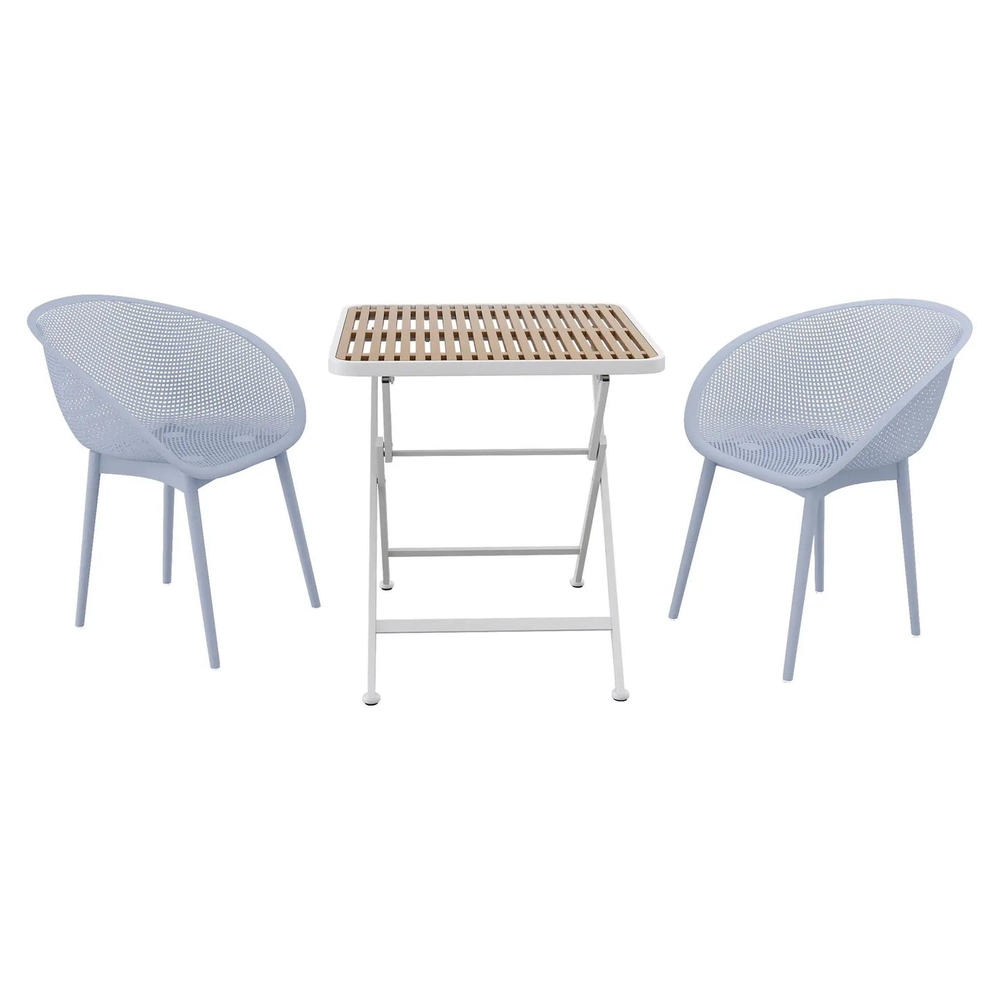 2 Pack Lounge Chair Set and Folding Square Table