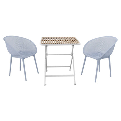 2 Pack Lounge Chair Set and Folding Square Table