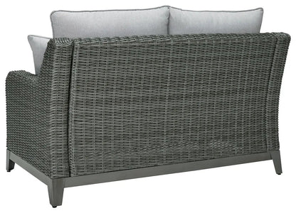 Elite Park Loveseat with cushion, gray wicker frame by Unique Piece Furniture on Tampa Home & Garden Store