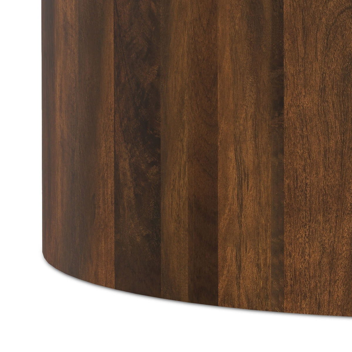 Millbury Drum Coffee Table by HouseOfZazla in dark wood finish on Tampa Home & Garden Store