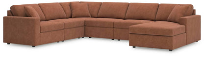Modmax Sectional Sofa In Spice Fabric Performance
