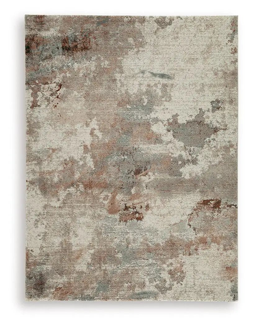 Jadenburg area rug in abstract beige, rust and gray tones by Unique Piece Furniture on Tampa Home & Garden Store