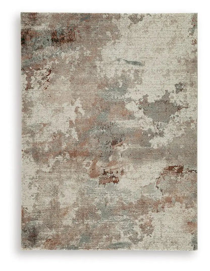 Jadenburg area rug in abstract beige, rust and gray tones by Unique Piece Furniture on Tampa Home & Garden Store