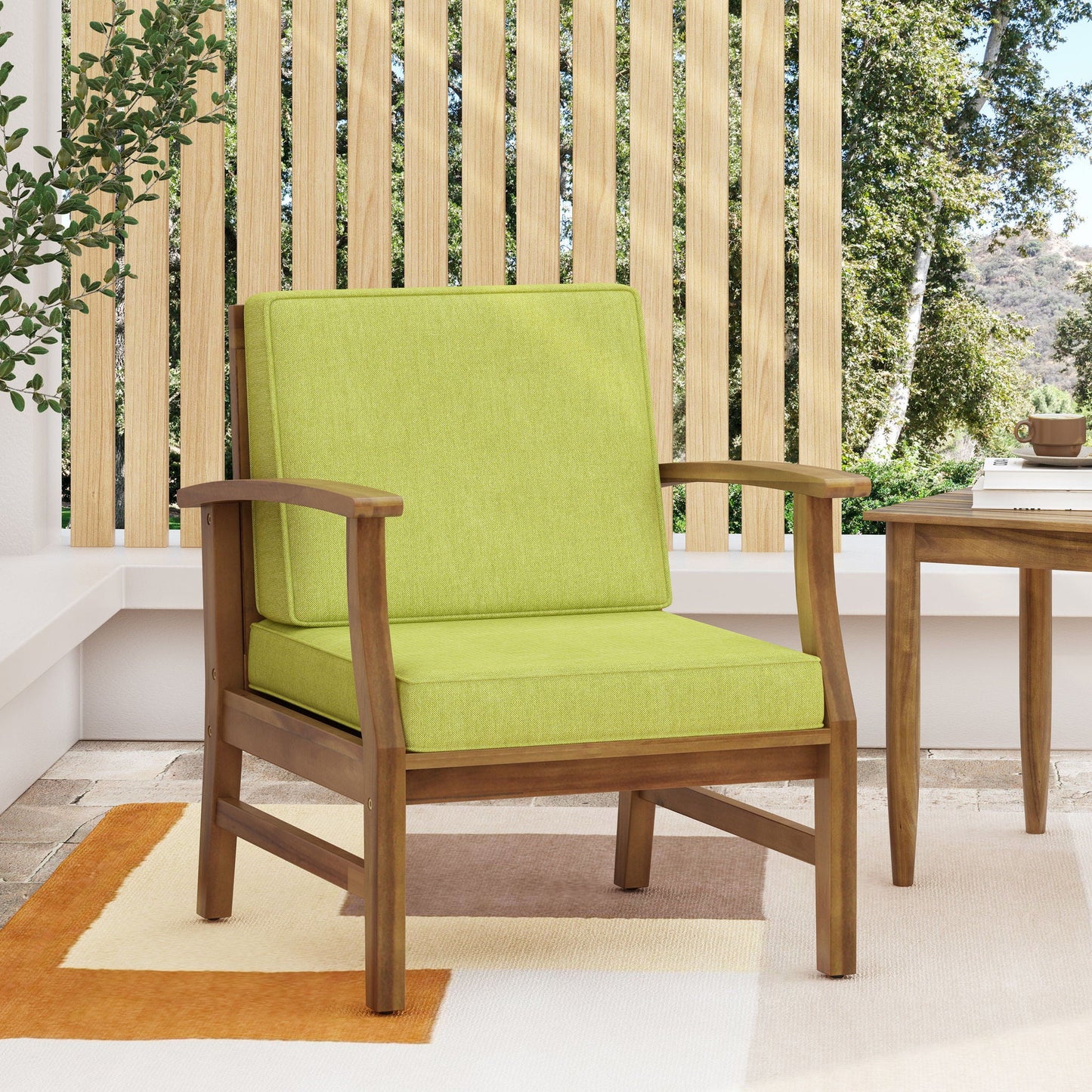 Perla Contemporary Club Chair lime green water resistant cushion outdoor chair HouseOfZazla on Tampa Home & Garden Store
