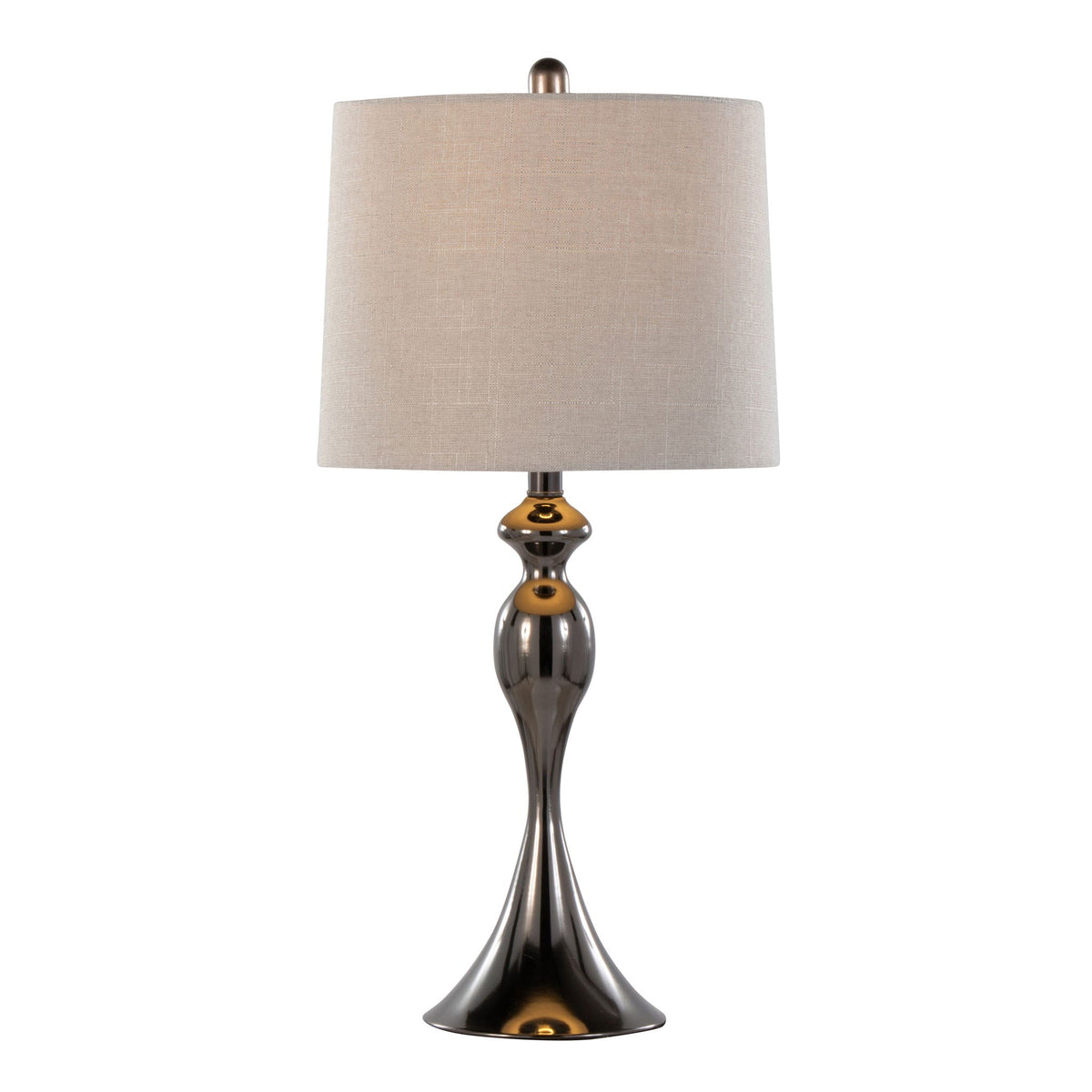 Ashland Contemporary Table Lamp set of 2 with beige linen shade and twisted metallic base on Tampa Home & Garden Store