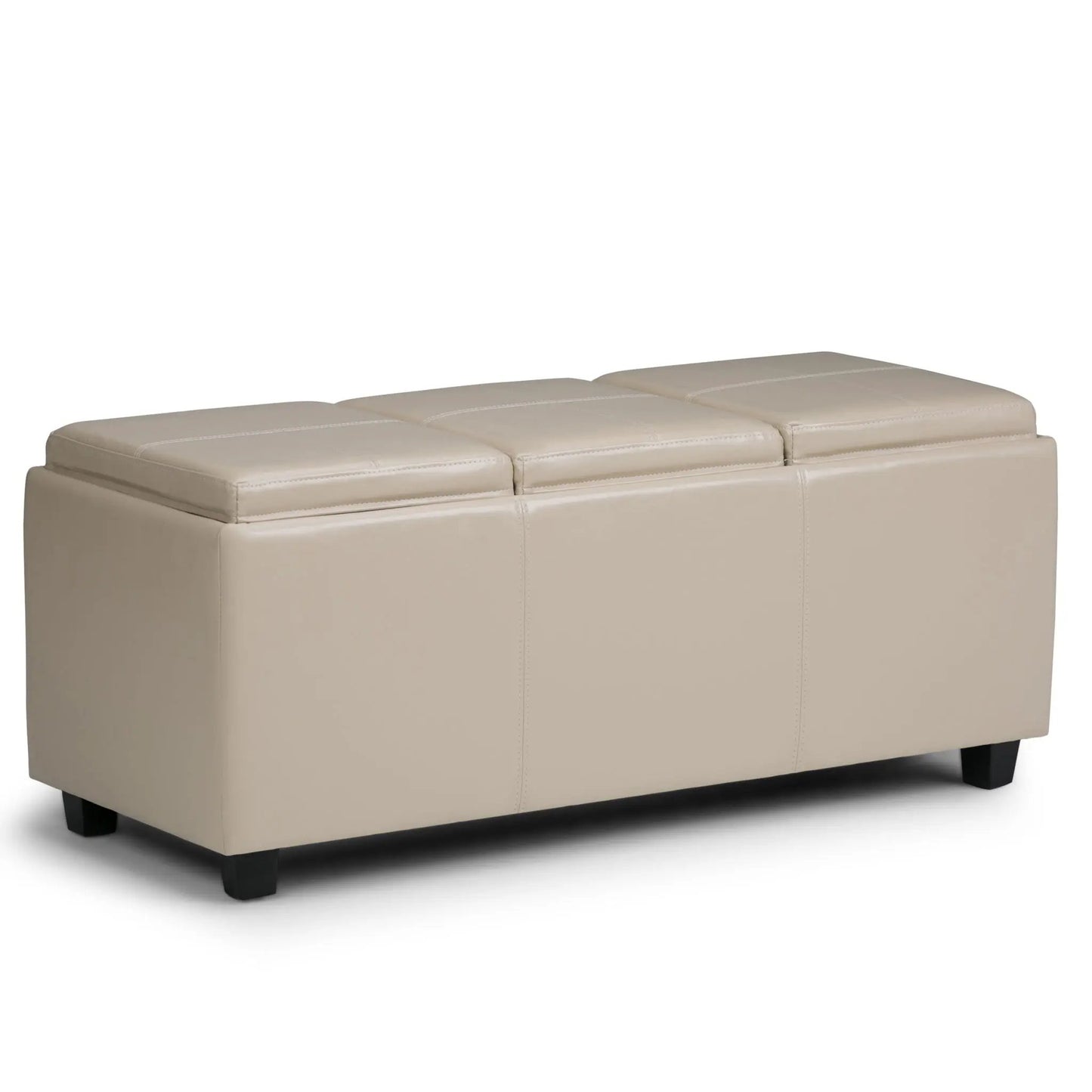 Avalon Upholstered Storage Ottoman With Trays