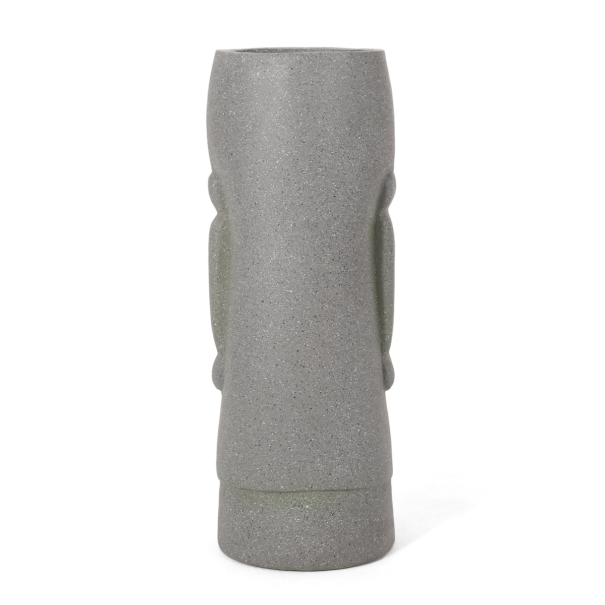 Flower planter in speckled gray with a textured finish on Tampa Home & Garden Store