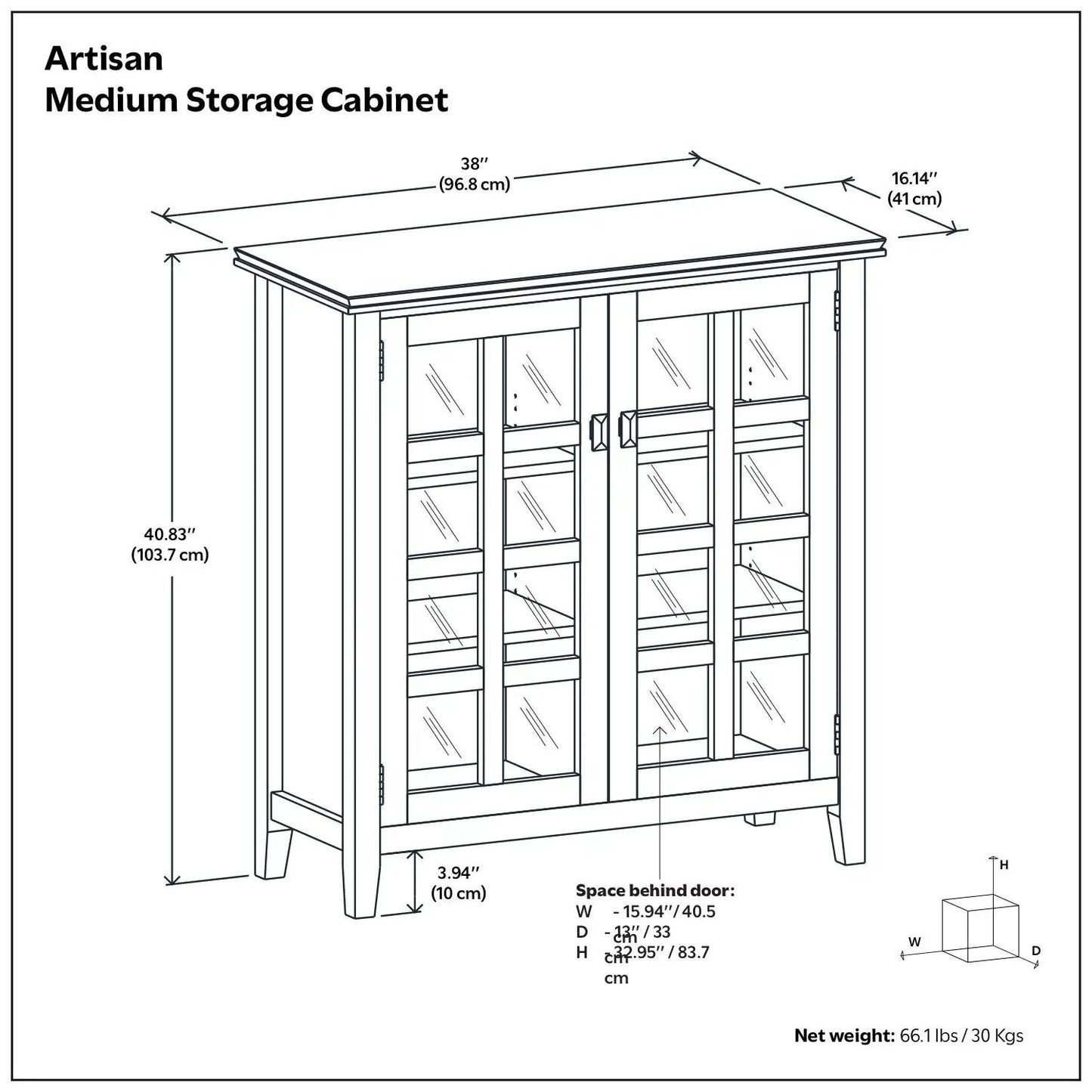 Artisan Handcrafted Medium Storage Cabinet