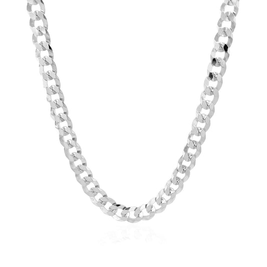 5.7mm 14k white gold solid curb chain necklace by Bids.com on Tampa Home & Garden Store