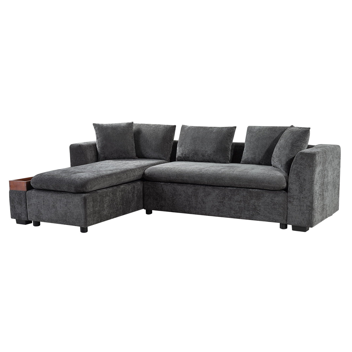 Modern L Shaped Sofa With Storage And Upholstery