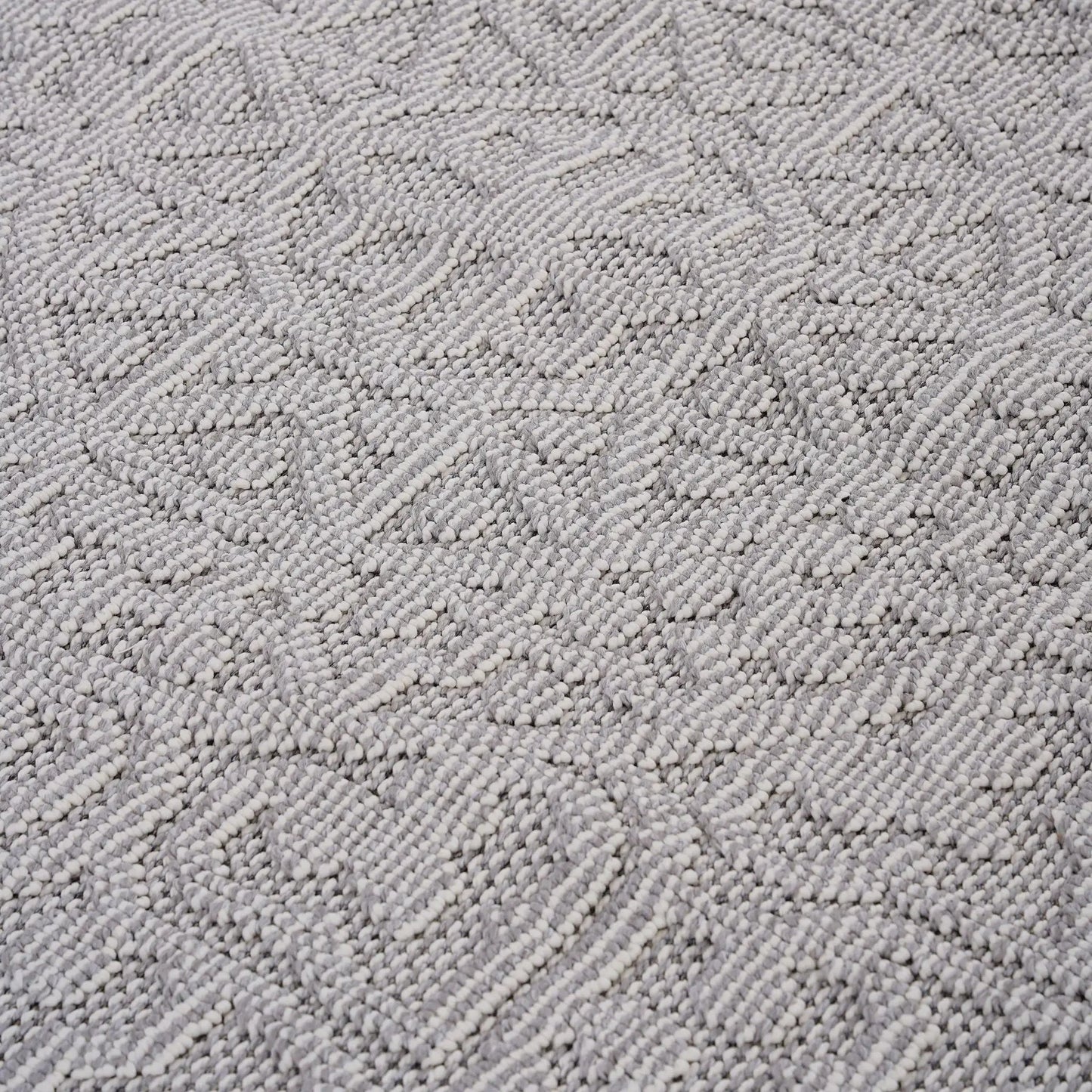 Guros Medallion indoor/outdoor rug by Unique Piece Furniture, gray shag texture on Tampa Home & Garden Store